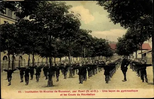 Ak Rueil Hauts-de-Seine, Institution Saint Nicolas de Buzneval, Une lecon de gymnastique