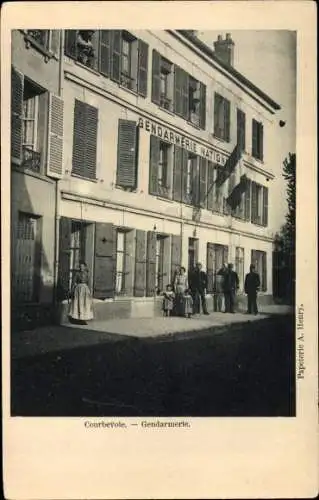 Ak Courbevoie Hauts de Seine, Gendarmerie