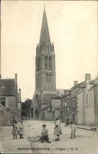 Ak Bernieres sur Mer Calvados, L'Eglise