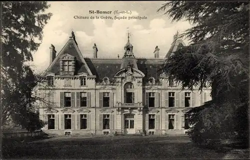 Ak Saint Bomer Eure et Loir, Chateau de la Greve