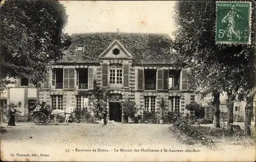 Ak Dreux Eure et Loir, Le Manoir des Oubliettes a Saint Laurent des Bois