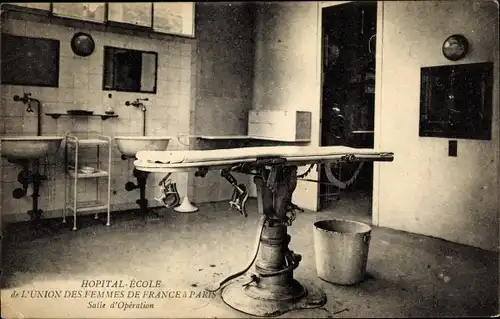 Ak Paris, Hopital Ecole de l'union des femmes de France, salle d'operation