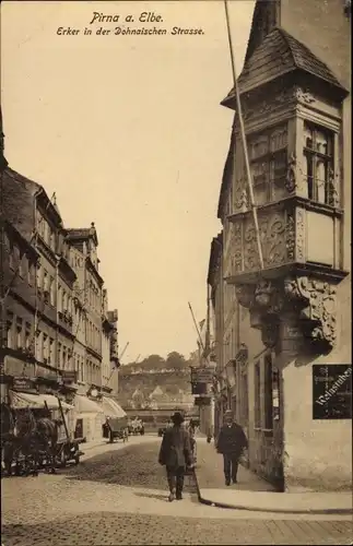 Ak Pirna an der Elbe, Erker in der Dohnaischen Straße, Weinstuben