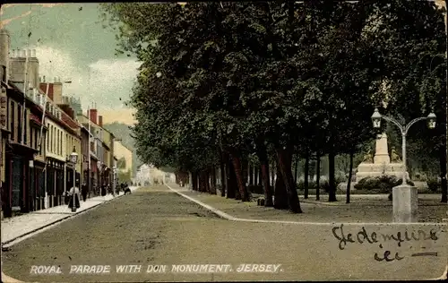 Ak Kanalinsel Jersey, Royal Parade with Don Monument