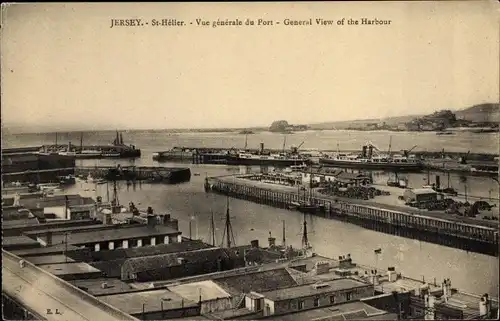 Ak Saint Helier Kanalinsel Jersey, General View of the Harbour