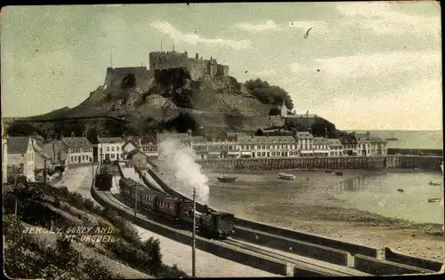 Ak Gorey Kanalinsel Jersey, Mount Orgueil Castle