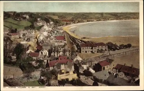 Ak Saint Aubin Kanalinsel Jersey, Aubins Village and Bay