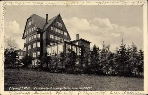 Ak Oberhof im Thüringer Wald, Eisenbahn Erholungsheim Haus Thüringen