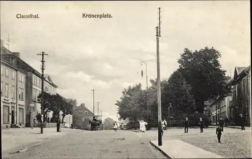 Ak Clausthal Zellerfeld im Oberharz, Kronenplatz