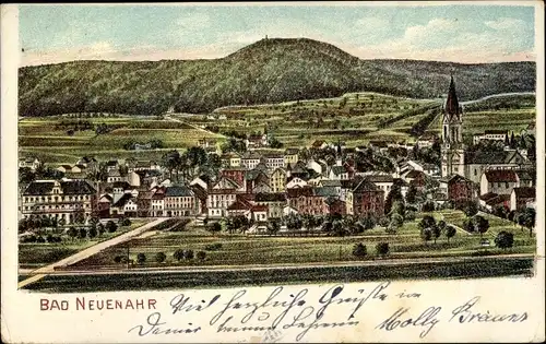 Ak Bad Neuenahr Ahrweiler in Rheinland Pfalz, Panorama, Kirche