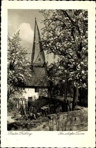 Ak Soest in Nordrhein Westfalen, Am schiefen Turm