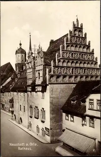 Ak Neustadt an der Orla Thüringen, Rathaus