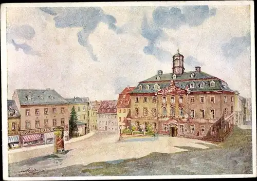 Ak Burgstädt in Sachsen, Rathaus