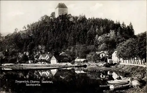 Ak Ziegenrück am Schiefergebirge Thüringen, Saalepartie