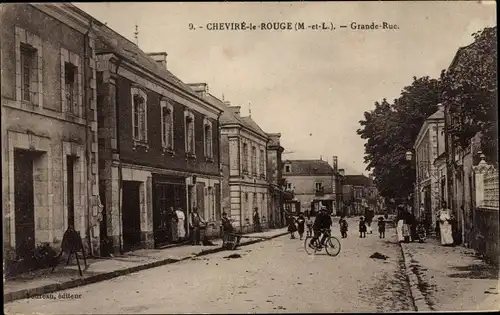 Ak Cheviré le Rouge Baugé Maine et Loire, Grande Rue