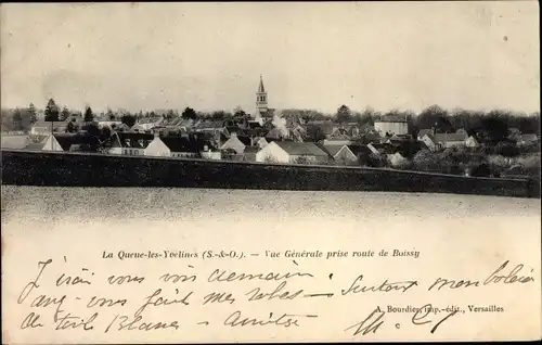 Ak La Queue les Yvelines, Vue Generale prise route de Boissy