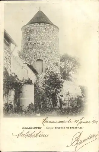 Ak Nonancourt Eure, Vieille Tourelle du Grand Cerf