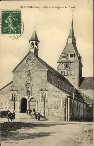 Ak Breteuil Eure, Eglise Saint Sulpice