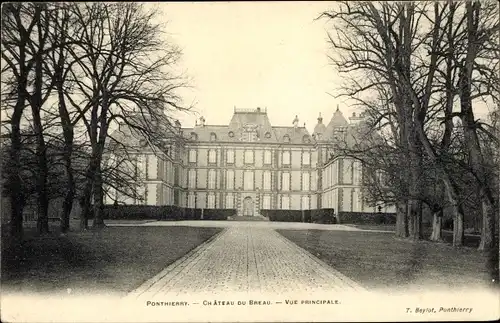 Ak Ponthierry Seine et Marne, Chateau du Breau, Vue principale