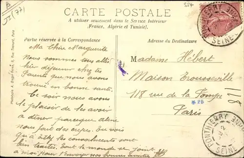 Ak Ponthierry Seine et Marne, Chateau du Breau, Vue principale