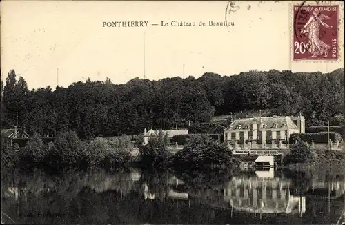 Ak Ponthierry Seine et Marne, Le Chateau de Beaulieu