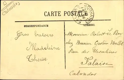 Ak Bernieres sur Mer Calvados, La Rue des Ormes