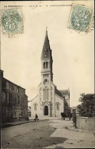 Ak Aunay sur Odon Calvados, L'Eglise