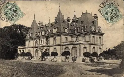 Ak Spoir Mignieres Eure et Loir, Le Chateau