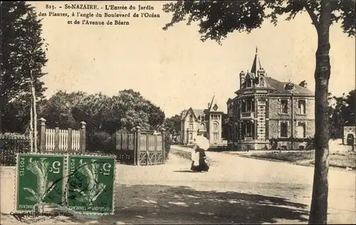 Ak Saint Nazaire Loire Atlantique, L'Entree du Jardin des Plantes