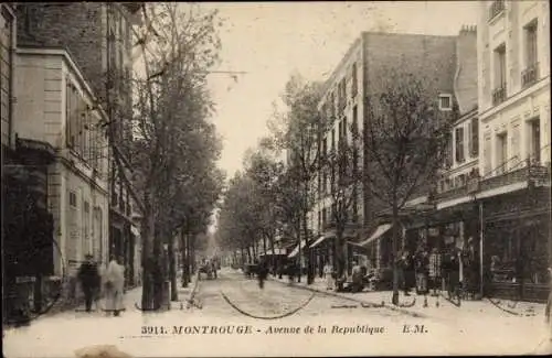 Ak Montrouge Hauts de Seine, Avenue de la Republique