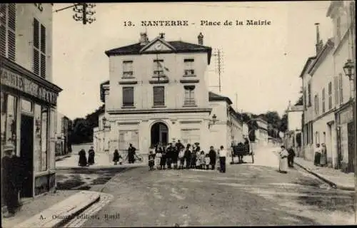 Ak Nanterre Hauts de Seine, Place de la Mairie