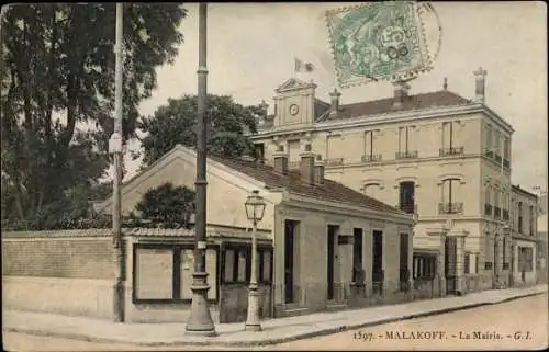 Ak Malakoff Hauts de Seine, La Mairie