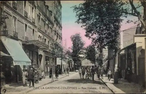 Ak La Garenne Colombes Hauts de Seine, Rue Voltaire