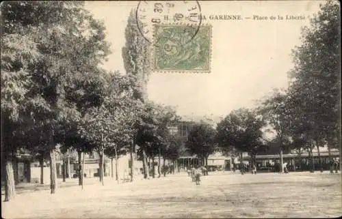 Ak La Garenne Hauts de Seine, Place de la Liberte