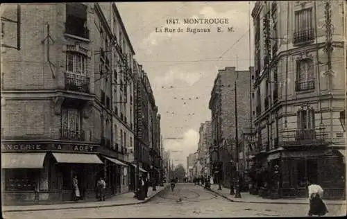 Ak Montrouge Hauts de Seine, La Rue de Bagneux