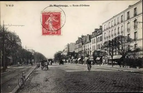 Ak Montrouge Hauts de Seine, Route d'Orleans