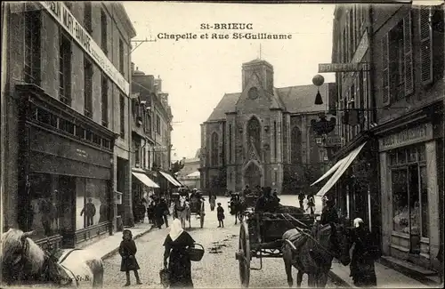 Ak Saint Brieuc Côtes d'Armor, Chapelle et Rue St Guillaume
