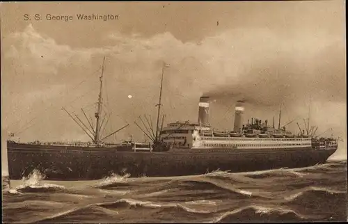 Ak Dampfer SS George Washington, United States Lines