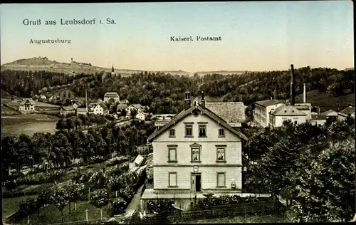 Ak Leubsdorf im Kreis Mittelsachsen Augustusburg, Kaiserliches Postamt