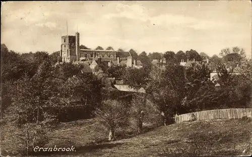Ak Cranbrook London, Blick auf den Ort, Kirche
