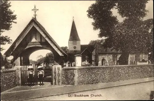 Ak Great Bookham South East England, Church