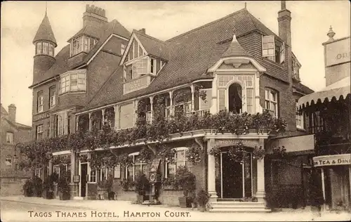 Ak Hampton Court London Borough of Richmond upon Thames, Taggs Thames Hotel