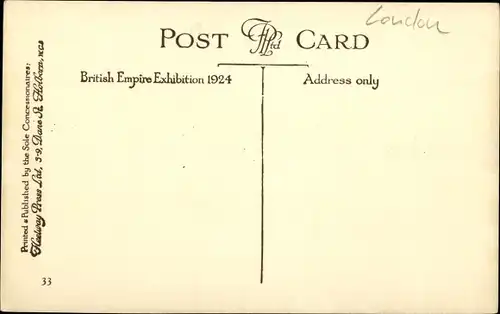 Künstler Ak London, British Empire Exhibition 1924, the Gardens