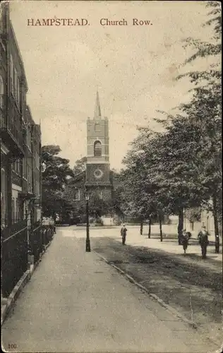 Ak Hampstead London England, Church Row