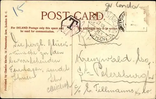 Ak Hampstead London England, Church Row