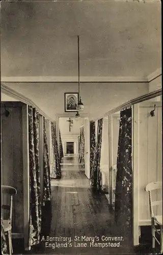 Ak Hampstead London England, St. Mary's Convent, Englands Lane, Dormitory