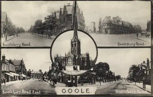 Ak Goole York Yorkshire, Boothferry Road, Boothferry, Different Views, Parish Church