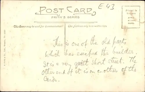 Ak Steyning Horsham West Sussex, The Causeway