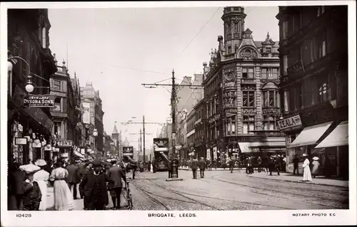 Ak Leeds Yorkshire England, Briggate