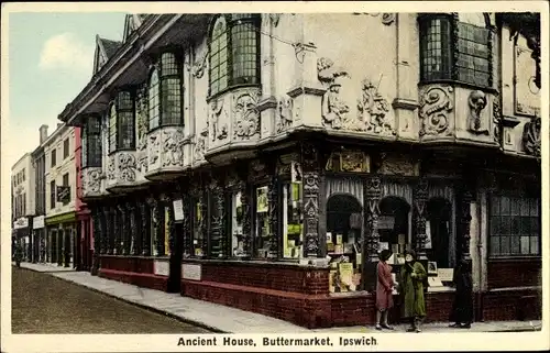 Ak Ipswich Suffolk, Ancient House, Buttermarket